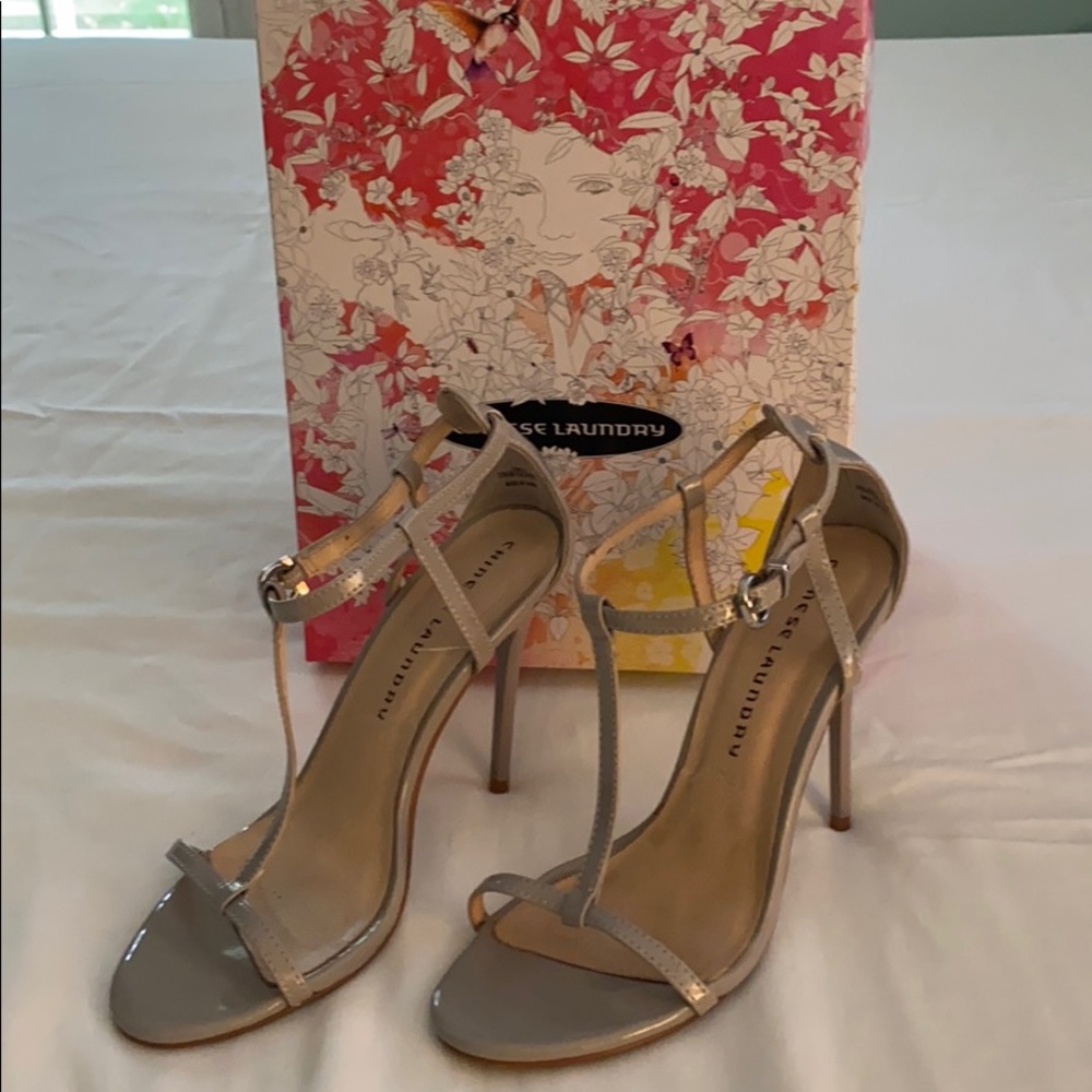 Chinese Laundry Grey Patent Leather Heels